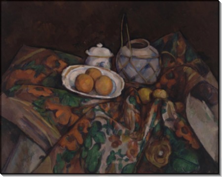 Натюрморт с имбирным кувшином, сахарницей и апельсинами - Сезанн, Поль
