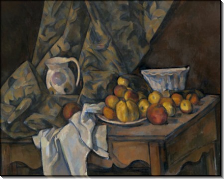 Натюрморт с яблоками и персиками - Сезанн, Поль