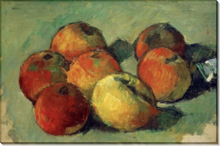 Семь яблок и тюбик краски - Сезанн, Поль