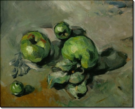 Натюрморт с зелеными яблоками - Сезанн, Поль