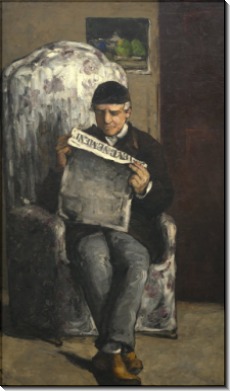 Отец художника, читающий газету События - Сезанн, Поль