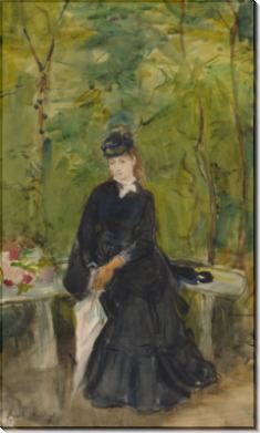 Эдма, сестра художницы, сидящая в парке - Моризо, Берта