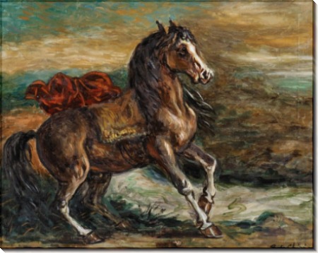 Лошадь с красной попоной - Кирико, Джорджо де