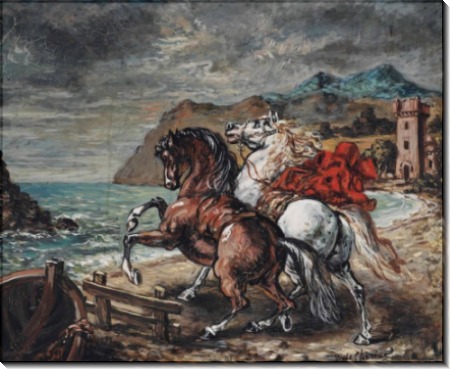 Лошади на берегу моря - Кирико, Джорджо де