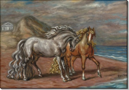 Лошади на морском берегу - Кирико, Джорджо де