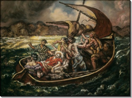 Христос в шторм в море Галилейском - Кирико, Джорджо де