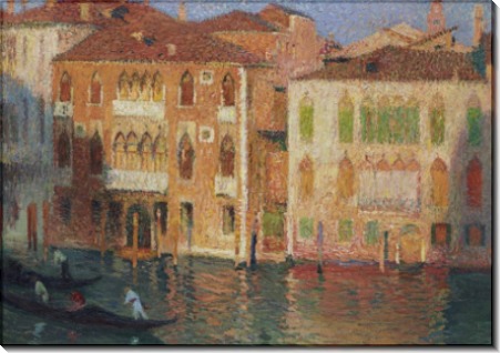 Венецианские палаццо с гондольерами на Большом канале - Мартен, Анри Жан Гийом