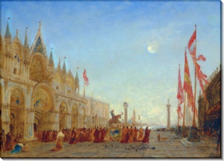 Процессия в праздник святого Георгия на площади Сан-Марко -  Зим, Феликс