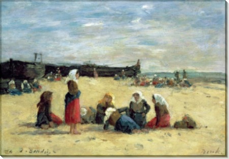 Жены рыбаков на пляже - Буден, Эжен