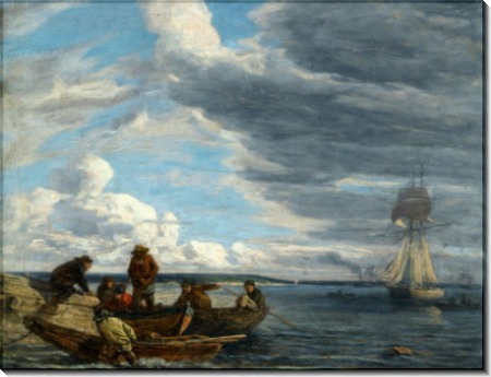 Рыбаки в гавани Гавра - Буден, Эжен