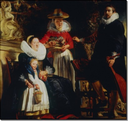 Портрет семьи художника - Йорданс, Якоб