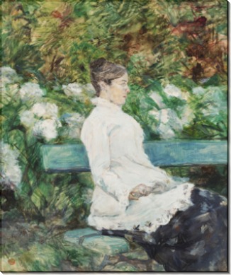 Графиня Адель де Тулуз-Лотрек в саду в Мальроме - Тулуз-Лотрек, Анри де