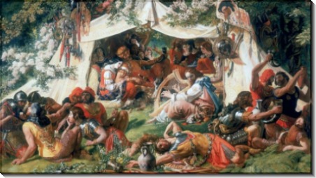 Саксонский король Альфред (переодетый менестрелем) в палатке датчанина Гутрума - Маклайз, Дэниел