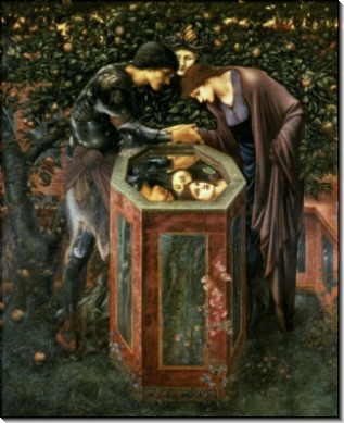 Зловещие головы (Персей показывает голову Медузы Андромеде в отражении источника) - Бёрн-Джонс, Эдвард