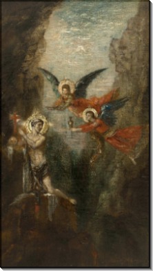 Ангелы, посещающие святого отшельника - Моро, Гюстав