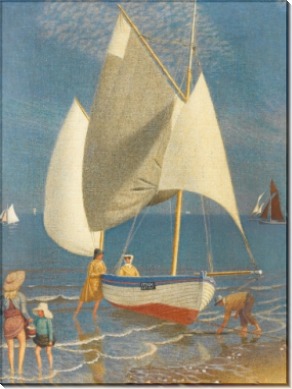 Парусная лодка на берегу моря - Саутолл, Джозеф Эдвард