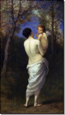 Венера с Амуром на руках - Диас де ла Пенья, Нарсис
