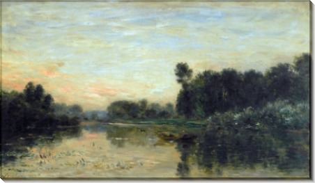 Берега реки на закате дня - Добиньи, Шарль-Франсуа 