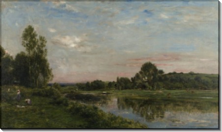 Берега Уазы, пейзаж - Добиньи, Шарль-Франсуа 