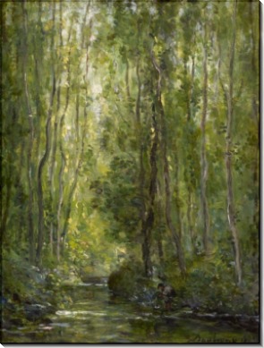Лесной пейзаж с ручьем - Добиньи, Шарль-Франсуа 