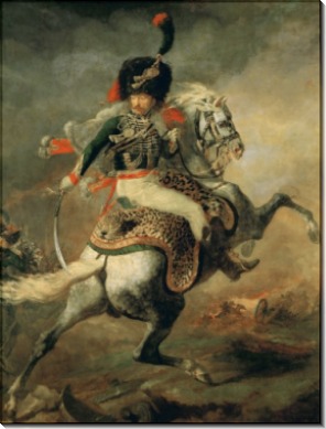 Офицер конных егерей императорской гвардии, идущий в атаку - Жерико, Теодор Жан Луи Андре