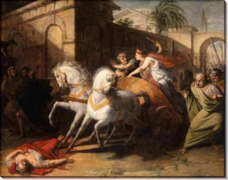 Туллия, проезжающая на колеснице по телу своего отца - Жерико, Теодор Жан Луи Андре