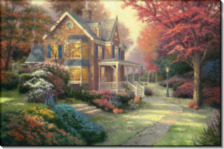 Дом в викторианском стиле, осень - Кинкейд, Томас