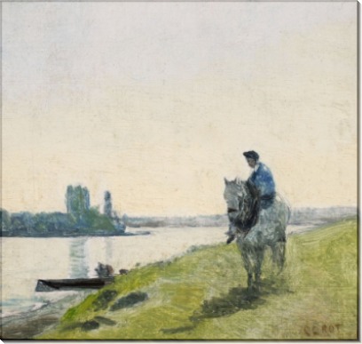 Всадник на берегу реки - Коро, Жан-Батист Камиль