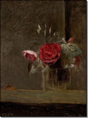 Розы в бокале - Коро, Жан-Батист Камиль