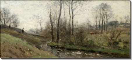 Пейзаж с ручьем - Коро, Жан-Батист Камиль