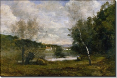 Пейзаж с березой, Виль-д'Авре - Коро, Жан-Батист Камиль