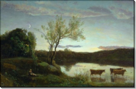 Пруд с тремя коровами - Коро, Жан-Батист Камиль