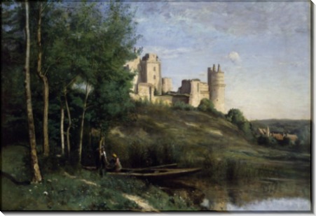Пейзаж с замком Пьерфон - Коро, Жан-Батист Камиль