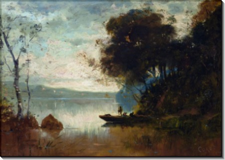 Пейзаж с озером - Коро, Жан-Батист Камиль