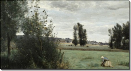 Пейзаж  с фигурой - Коро, Жан-Батист Камиль