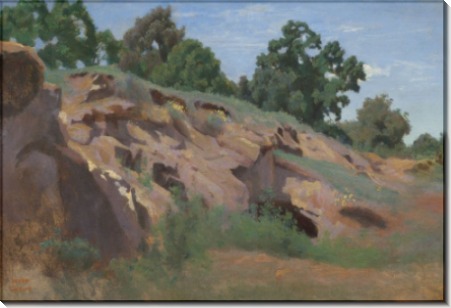 Пейзаж со скалистым склоном - Коро, Жан-Батист Камиль