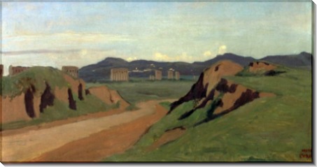 Пейзаж с акведуом - Коро, Жан-Батист Камиль
