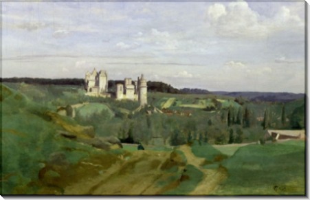 Пейзаж с видом на замок Пьерфон - Коро, Жан-Батист Камиль