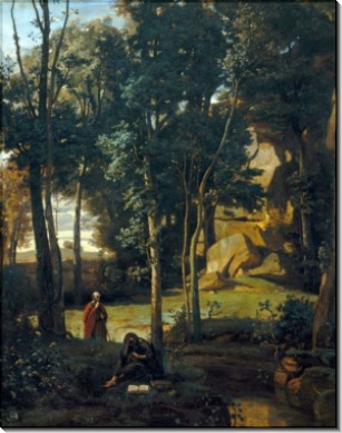 Пейзаж с Демокритом и абдерианцем - Коро, Жан-Батист Камиль
