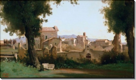 Вид на Рим из садов Фарнезе - Коро, Жан-Батист Камиль