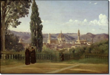 Вид на Флоренцию со стороны садов Боболи - Коро, Жан-Батист Камиль