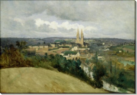 Пейзаж с видом на Сен-Ло - Коро, Жан-Батист Камиль
