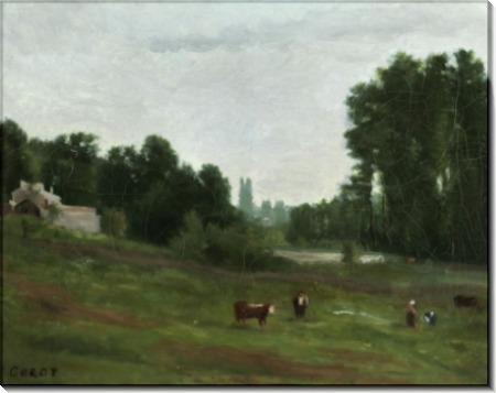 Пейзаж в Виль-д'Авре - Коро, Жан-Батист Камиль