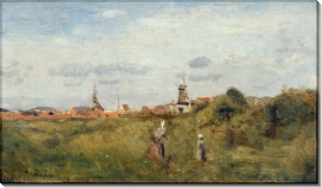 Пейзаж в Схевенингене - Коро, Жан-Батист Камиль