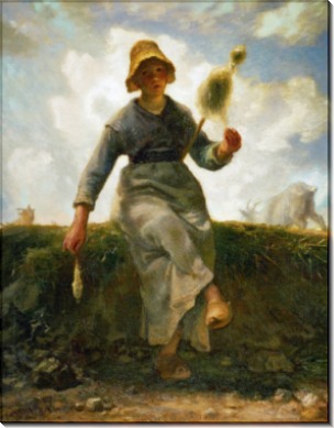 Прядильщица - Милле, Жан-Франсуа 