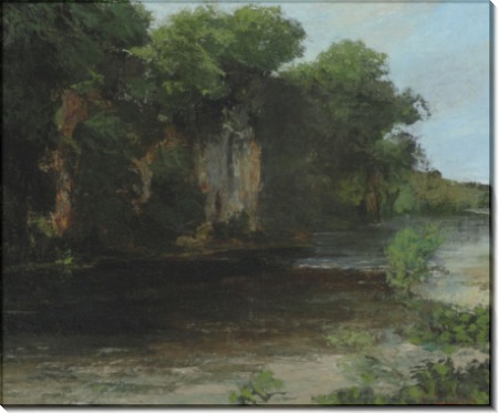 Пейзаж с рекой Лу - Курбе, Гюстав