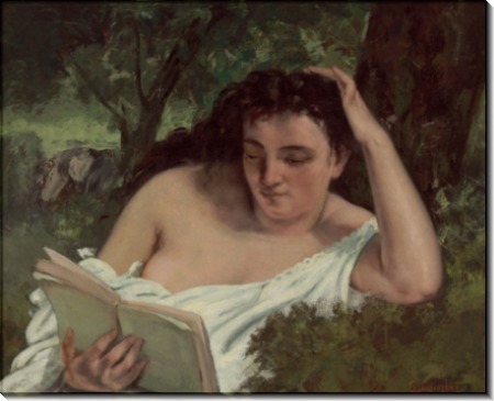 Читающая женщина - Курбе, Гюстав