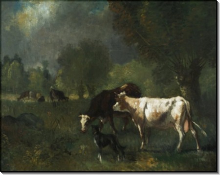 Пейзаж с пасущимися коровами - Труайон, Констан
