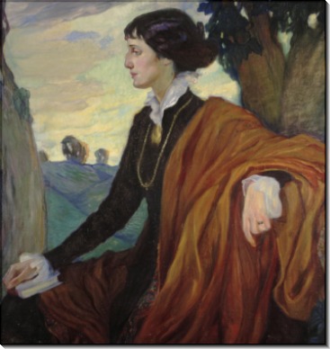 Портрет Анны Ахматовой. 1914 - Делла-Вос Кардовская, Ольга