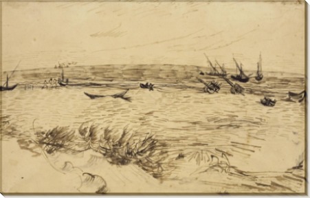 Пляж в Сент-Мари-де-ла-Мер, 1888 - Гог, Винсент ван